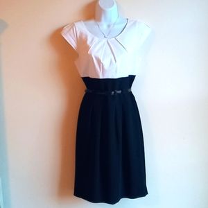Adorable White House Black Market dress with belt